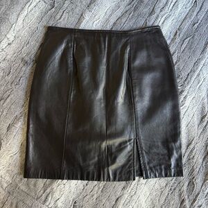 Vintage Genuine Leather Skirt